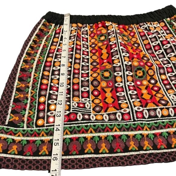 Anthropologie Tolani Michelle Black Mirrored Skirt Women's Size Medium - Picture 13 of 13